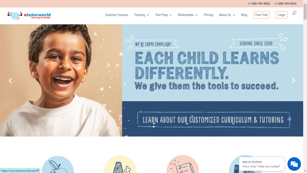 etutorworld.com special online learning site for kids